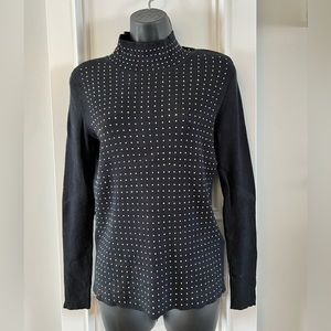 INC International Concepts Knit Rhinestone Shirt Sz Sm